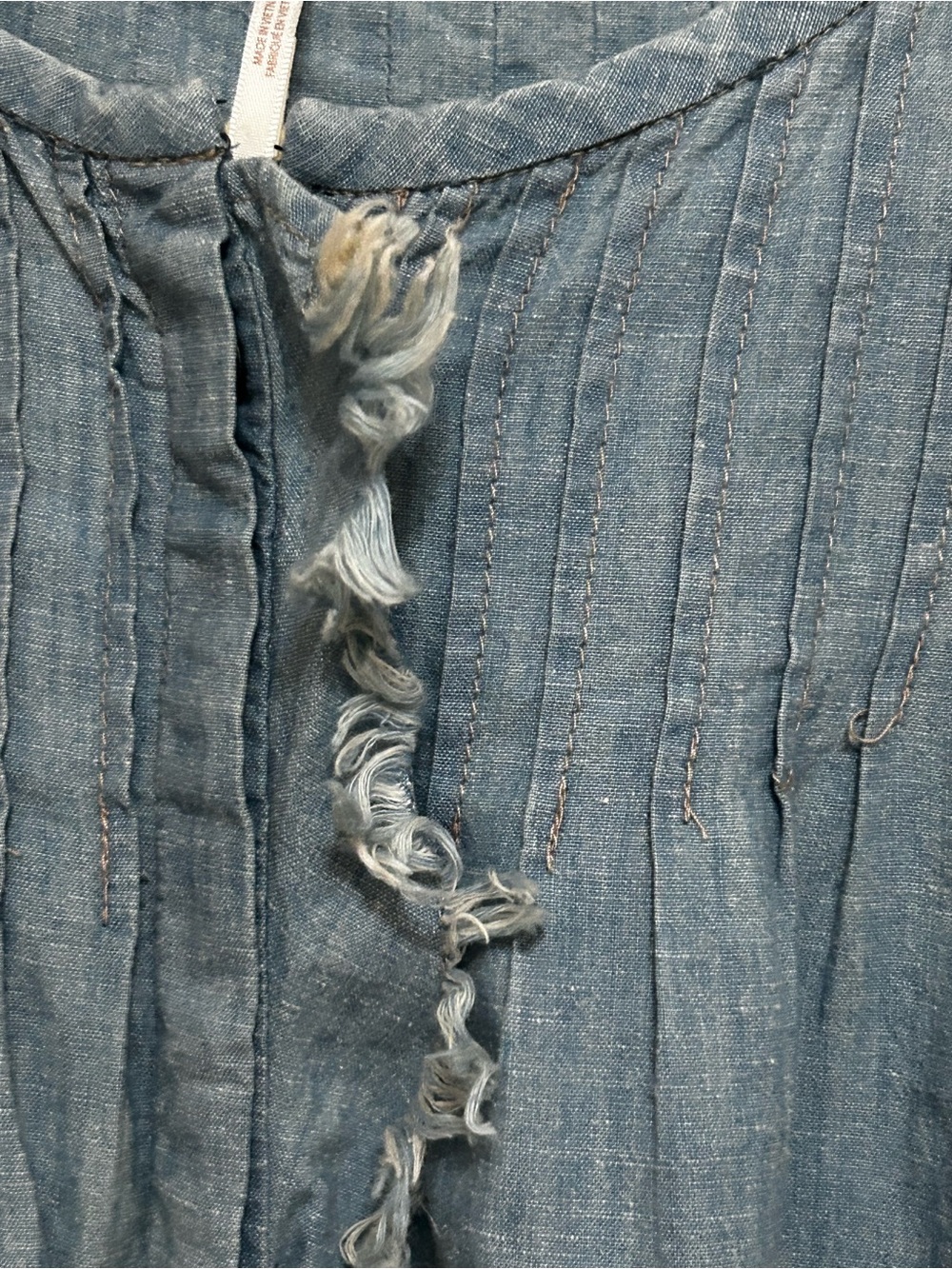 Free People Denim Darling Mini Dress Large - Picture 14 of 14